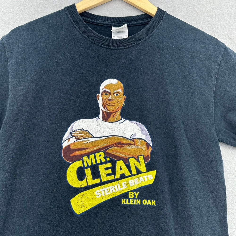 Y2K Mr. Clean Sterile Beats by Klein Oak Cake Snare Gildan Tag SZ Small VTG Rock